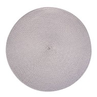 Lugar Americano 38cm Redondo De Poliester Fresno Aspiral Cinza 